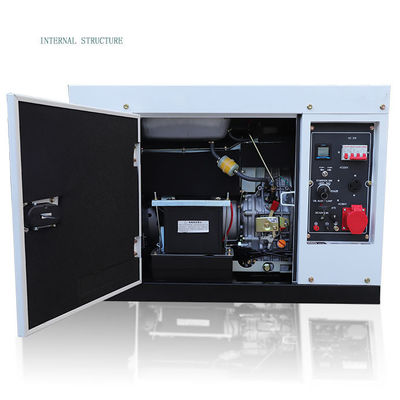 Conjunto de gerador portátil diesel de 10 kW com design silencioso e ampla aplicação