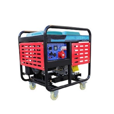 Gerador portátil de diesel de dupla tensão de 12 kW refrigerado a ar silencioso/aberto para terra