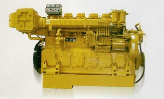 Motores marinhos Jinan 6190 de 6 cilindros com estrutura em linha e certificação SGS