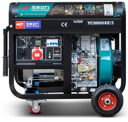 Land 5/6/8/10kw Household Silent Diesel Generator Set com saída AC de três fases