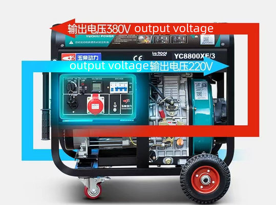 Land 5/6/8/10kw Household Silent Diesel Generator Set com saída AC de três fases