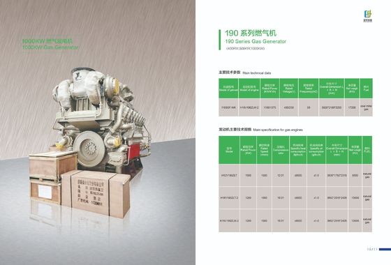Fonte de gás Gás de 500 kW Pequeno gerador de gás natural G12V190zldt-2 com tecnologia avançada